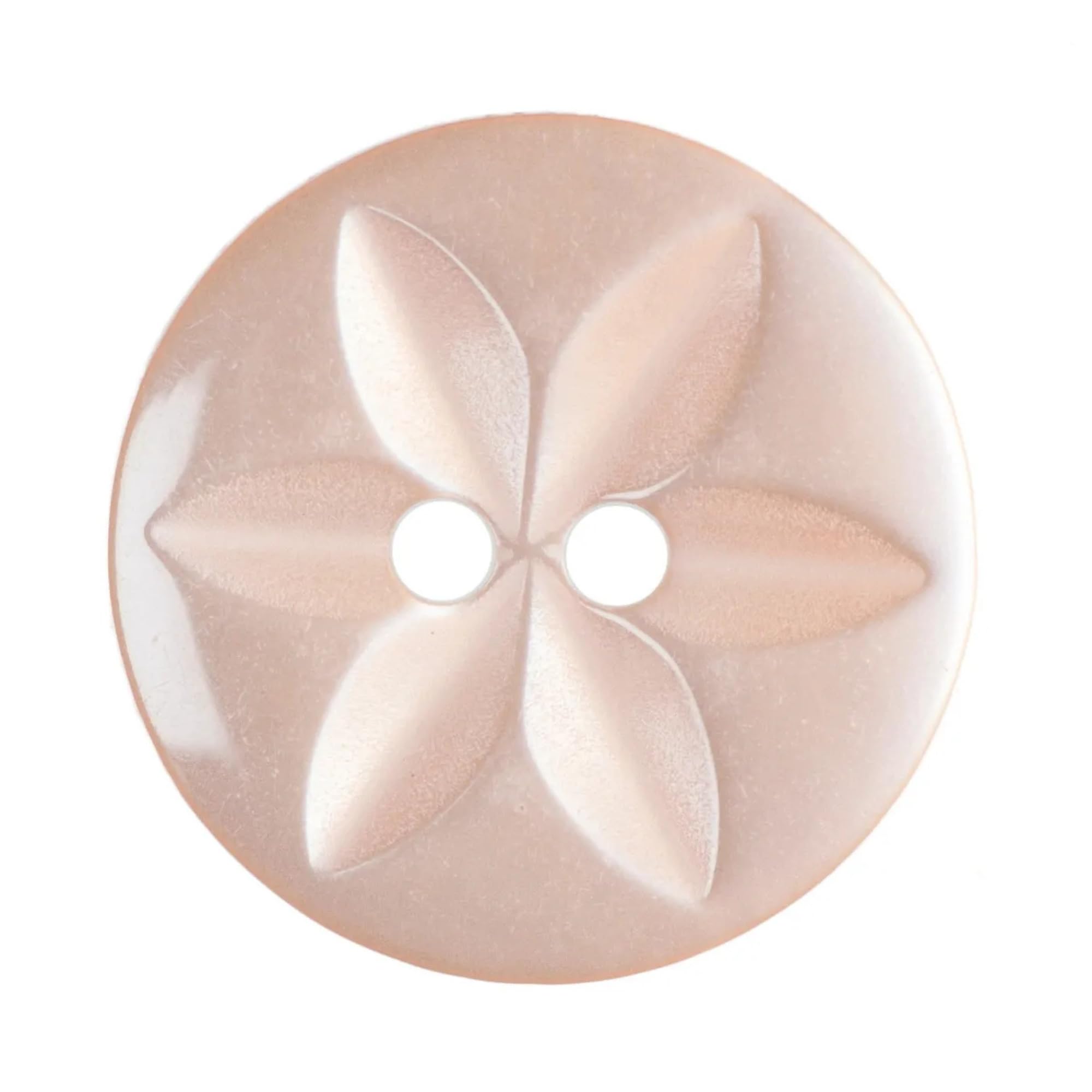 Baby Star Button, Round Resin for Cardigans Sewing Clothes, Knitting Dolls, 11mm (18L) Peach Pack of 20, Machine Washable