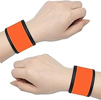 Vista 8 de Pulseras LED que brillan con luz para el brazo, bandas de muñeca intermitentes de alta visibilidad, luces de equipo de seguridad para ciclismo