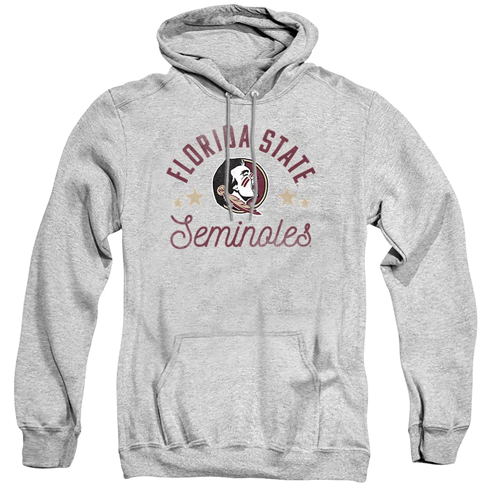 Florida State University FSU Seminoles Official Seminoles Unisex Adult Pull-Over Hoodie,Athletic Heather, Medium