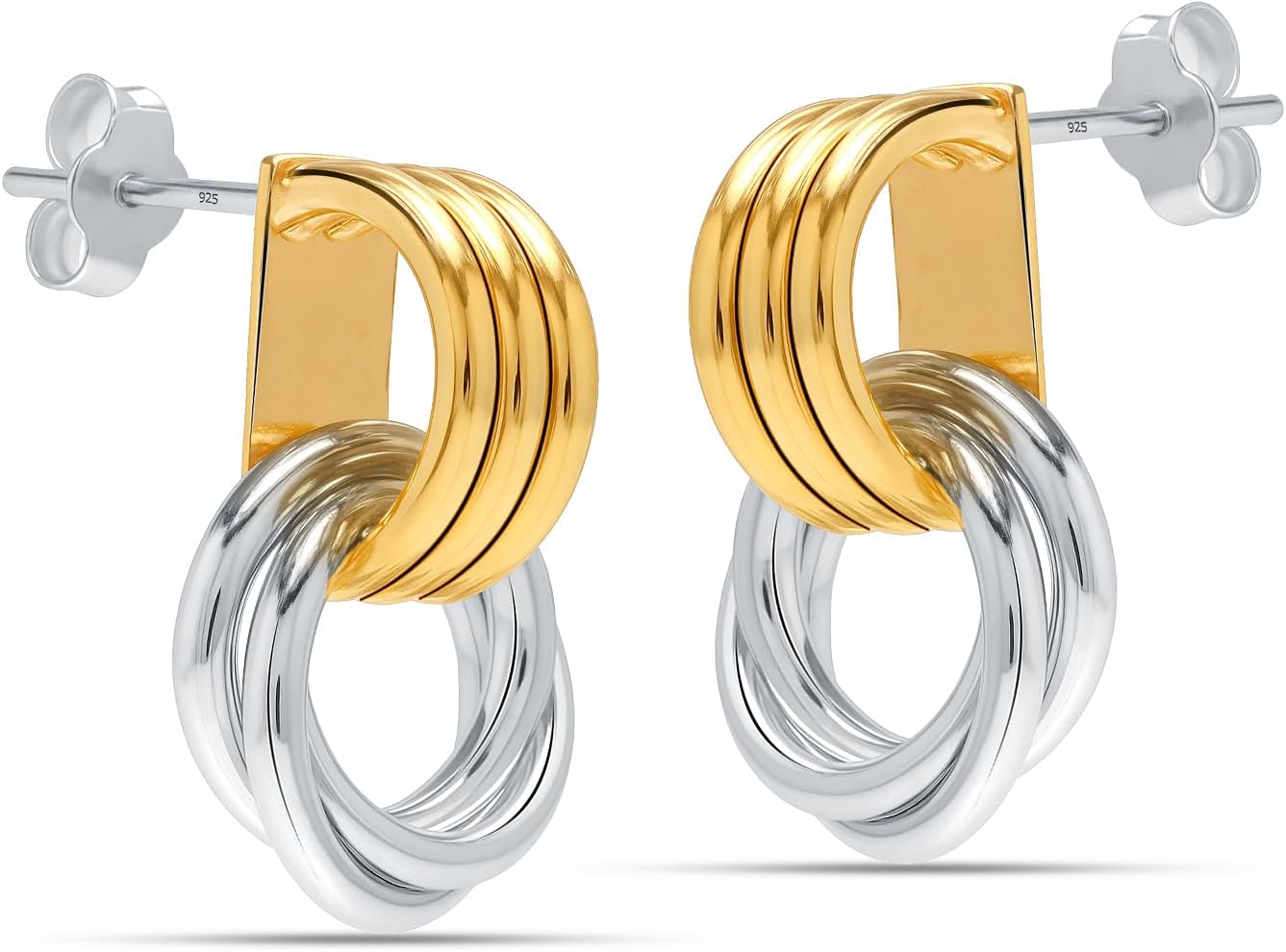 LeCalla 925 Sterling Silver Love Knot Stud Earrings for Women | Classic, Textured, Textured Celtic Knot Designs Studs Earring Jewelry Gift for Birthday, Anniversary & Special Occasions - Image 3