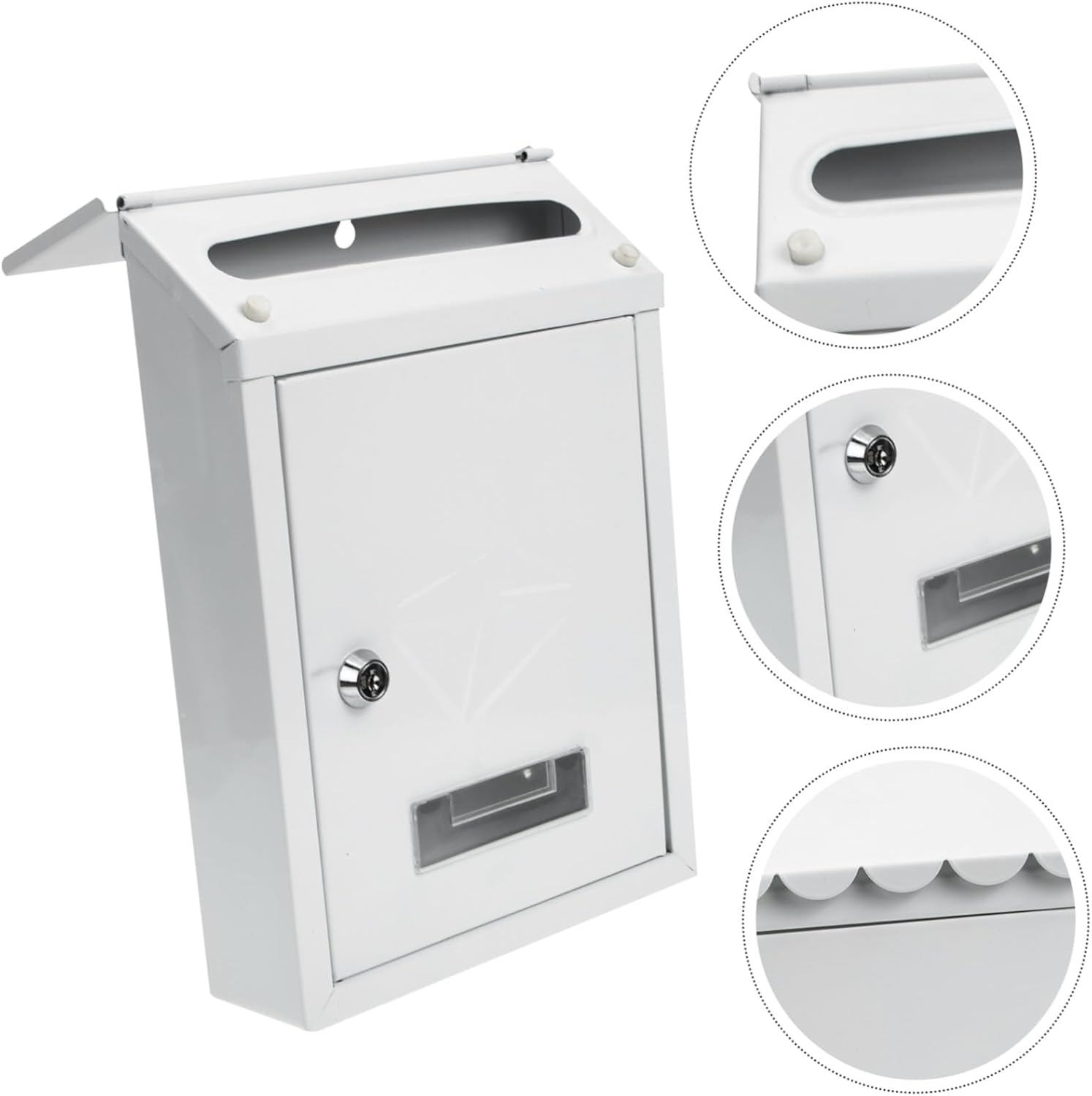 Locking Letter Box Vintage Wall Mount Mailbox with Rainproof Design for Secure Outdoor Mail and Newspaper Storage Lockable Post Box for Home and Garden Use