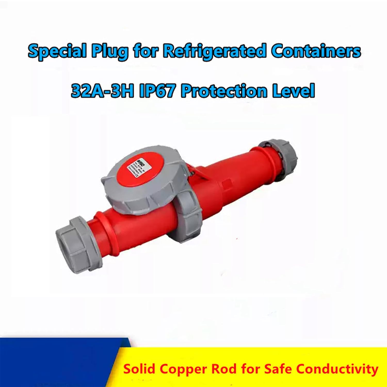 IEC60309 Waterproof CEE Refrigerated Container Ship Cold Chain Special Industrial Activity Socket 4P 32A 440V 3P+E 3H IP67