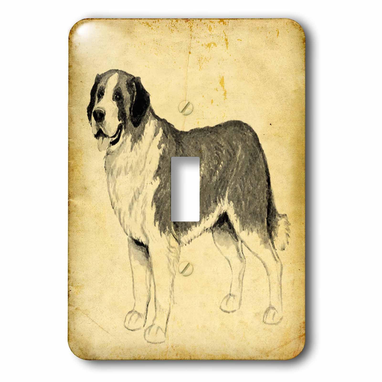 Interrupteur à bascule Saint Bernard pour personnaliser la chambre ou le salon vintage 3dRose