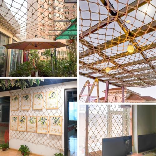 Durable Jute Climbing Net 1m x 9m for Indoor/Outdoor Use - Versatile Plant Decor for Garden, Balcony & Treehouse, Ideal Separation Netting for Home & Garden