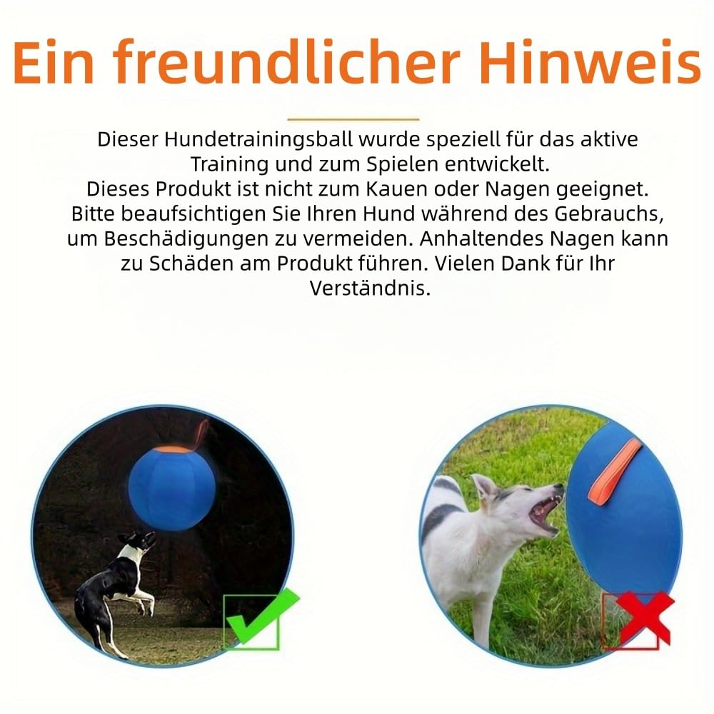 MEIION Lentiva Norden— Aufblasbarer, verschleißfester Hundeball für mittlere und große Rassen, interaktiv für das Outdoor - Training, selbstunterhaltend