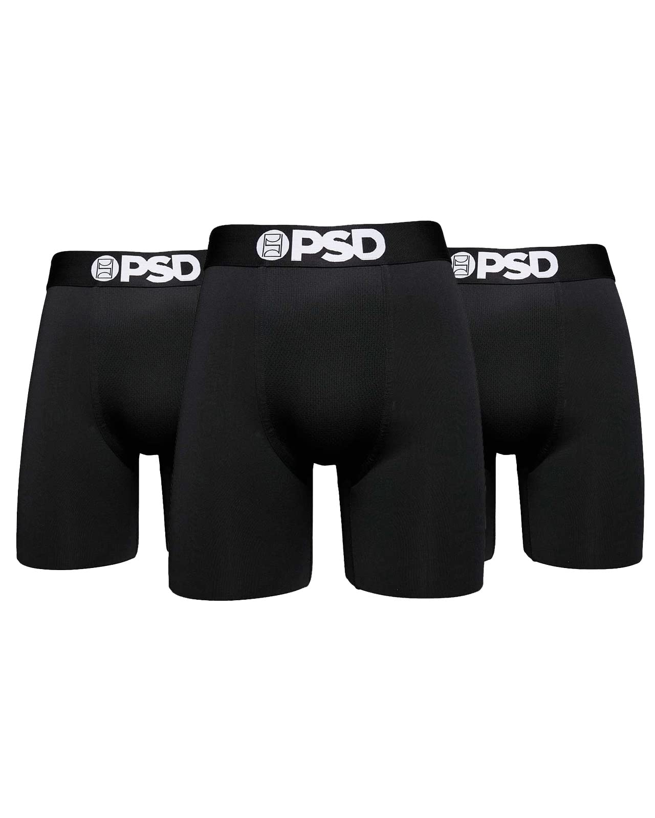 PSD Underwear Mens Boxer Briefs - Core Solid Standard Length Packs and Singles Soft Breathable Boxer Briefs for