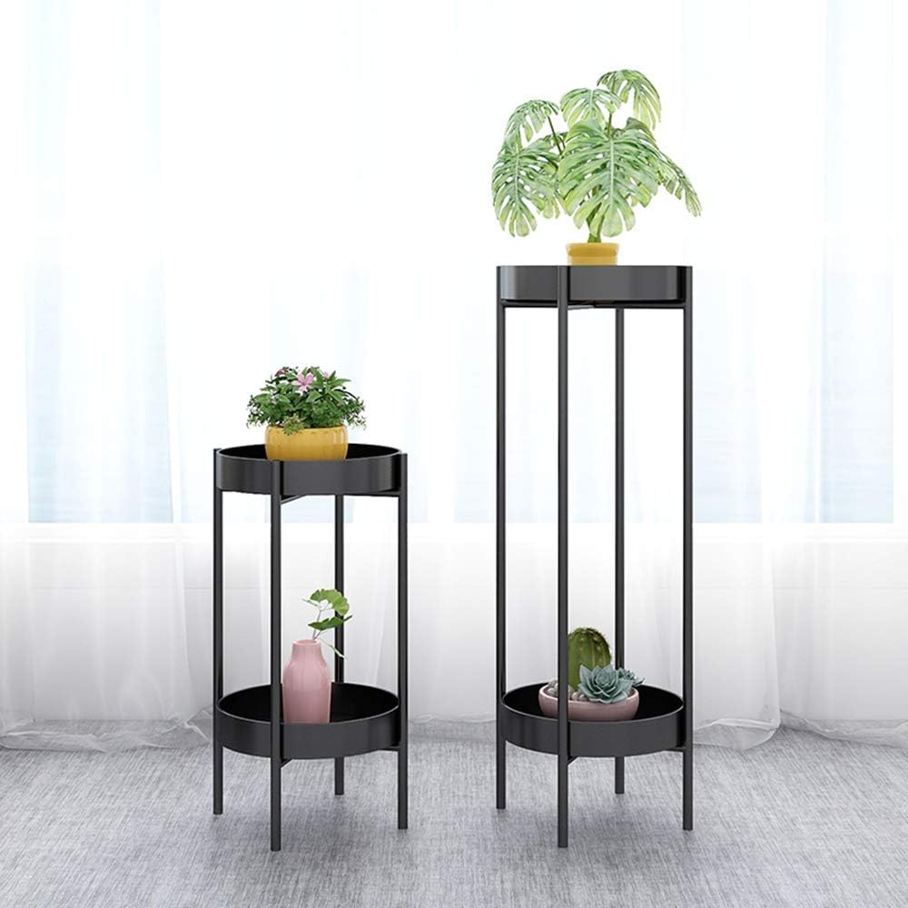 Metal Tall Plant Stand Indoor/Outdoor,Potted Plant Stand Plant Rack Planter Stand,Iron Flower Pot Holder Small Plant Holders,Flower Pot Stand Flower Pot Supporting,for Home,Garden,Patio(Black,36in)