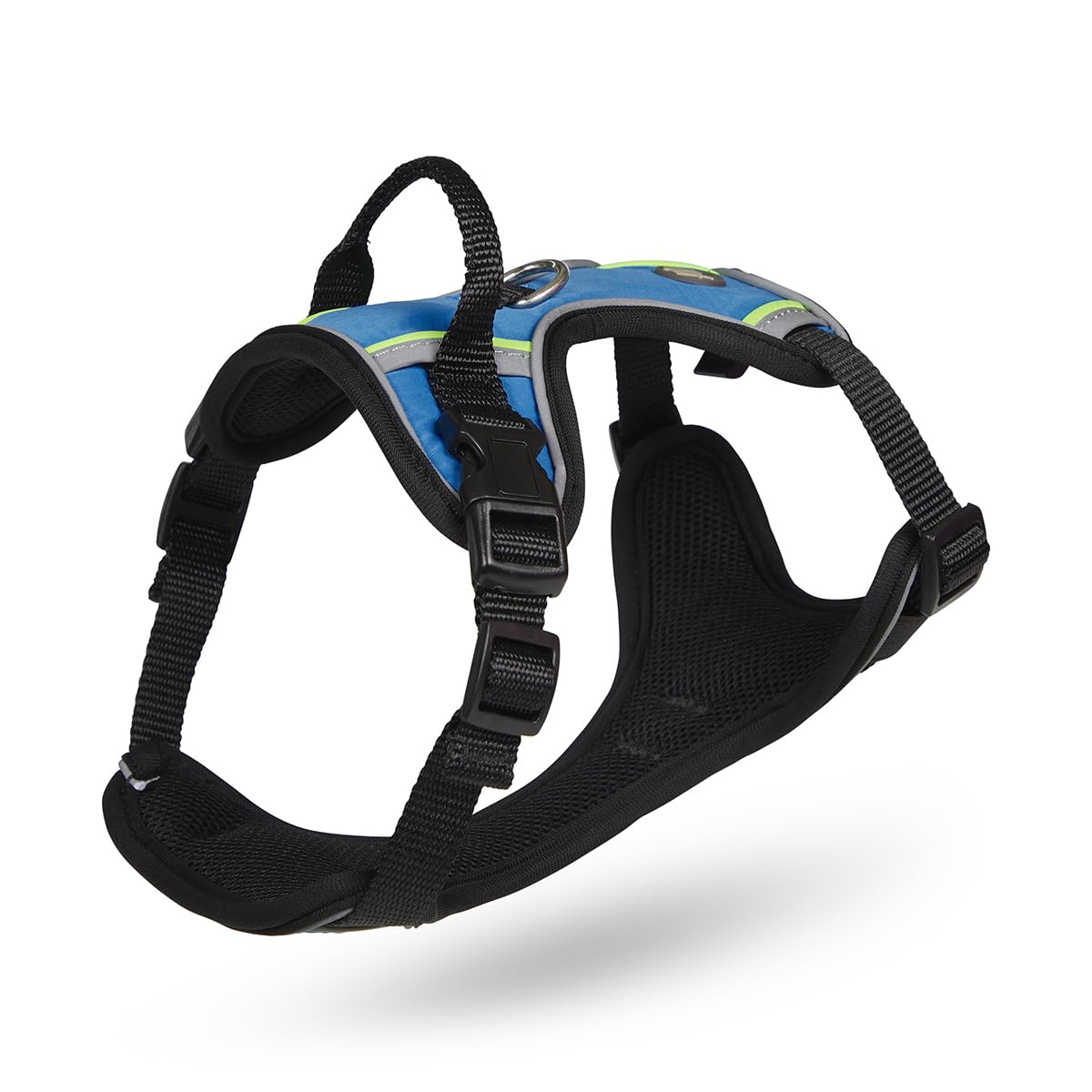 Petface Outdoor Paws Adventure Adjustable Dog Harness with Reflective Strips, Easy Control with Sturdy Handle, Blue, For Small Breeds (Pack of 1)