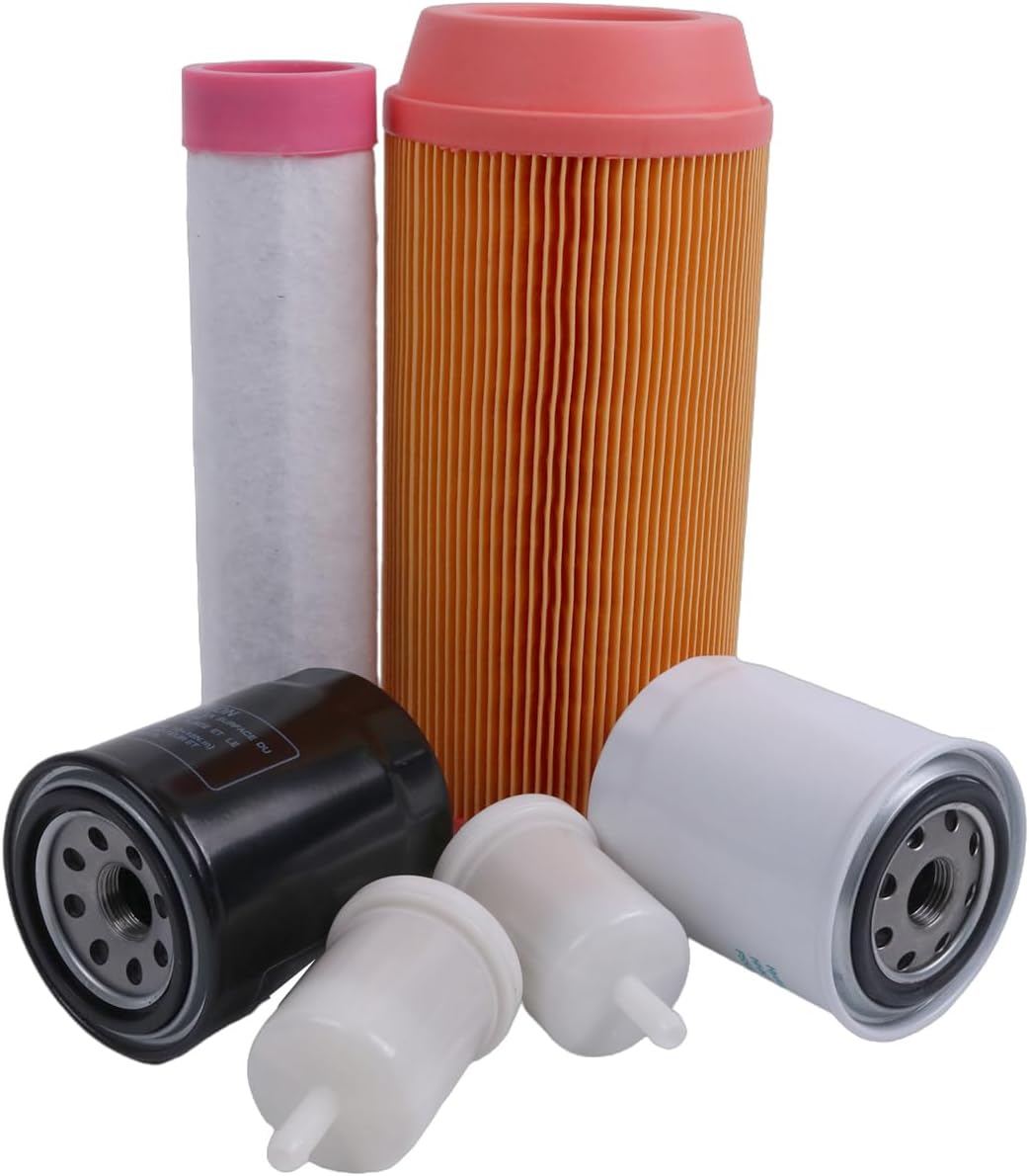 Solarhome Maintenance Filter Kit HH150-32094 1258143012 K3181-82240 K3181-82250 HHK70-14070 Compatible with Kubota ZD323 ZD331 ZD326 Zero Turn Mower (HST)