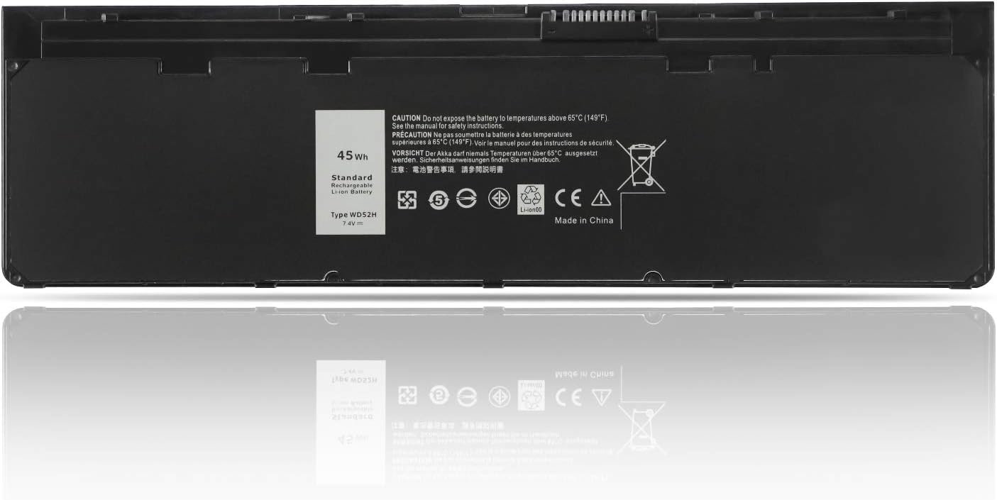 K KYUER 7.4V 45Wh WD52H VFV59 Laptop Battery for Dell Latitude E7240 Latitude E7250 Ultrabook Notebook F3G33 KWFFN J31N7 451-BBFW 451-BBFT 451-BBFX 451-BBFY GD076 GVD76 HH J8KP NL CVF0 F3G33 W57CV
