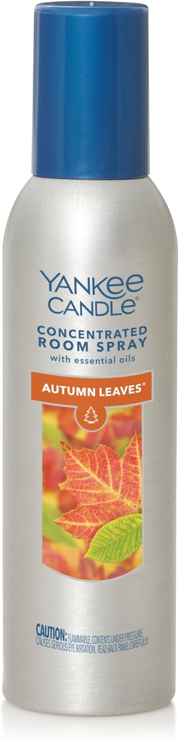 Yankee Candle Concentrated Air Freshener Room Spray, Odor Eliminator for Home, Bathroom, Autumn Leaves, 1.5 Oz (Pack of 3)