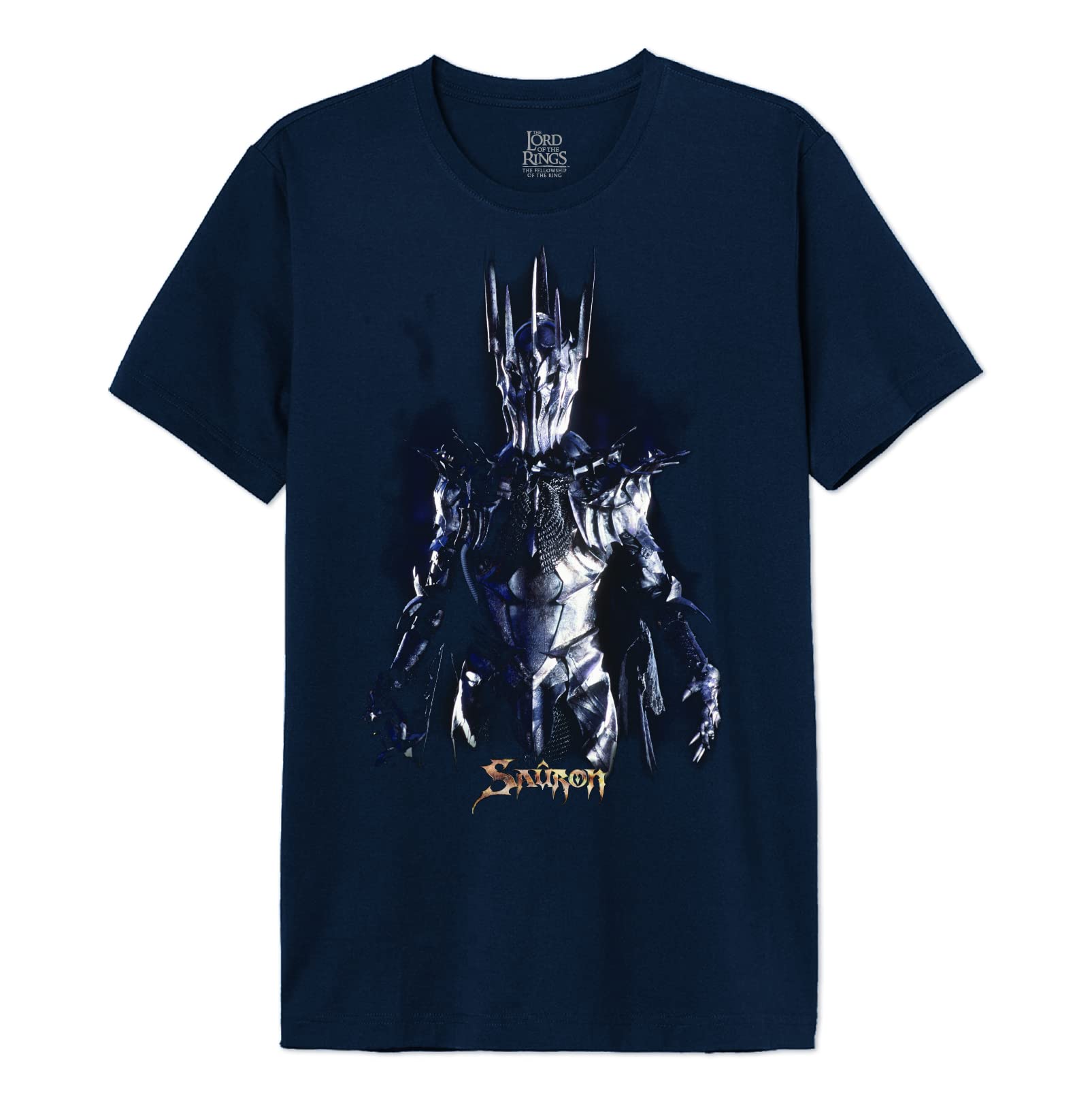 The Lord Of The Rings MELOTRMTS017 T-Shirt, Navy, S, Men's, Navy Blue, S
