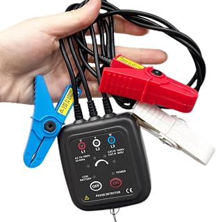 Non-Contact 3 Phase Sequence Detector Tester Detection Meter Phase Rotation Monitor Meter 70 to 1000V AC Phase Sequence and Motor Rotation Tester Meter Tool
