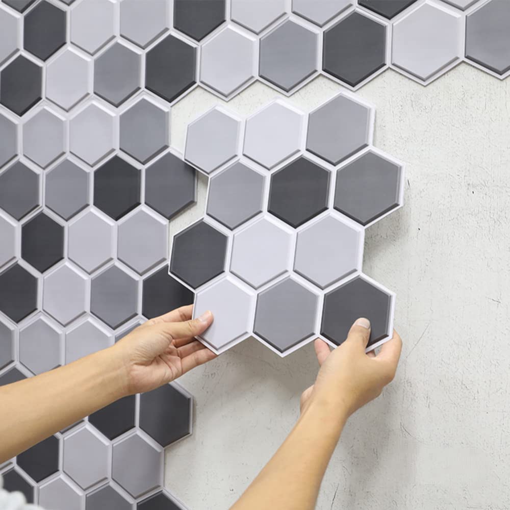Piastrelle autoadesive da parete per cucina, bagno, mosaico, decorazione da parete, 10 pezzi