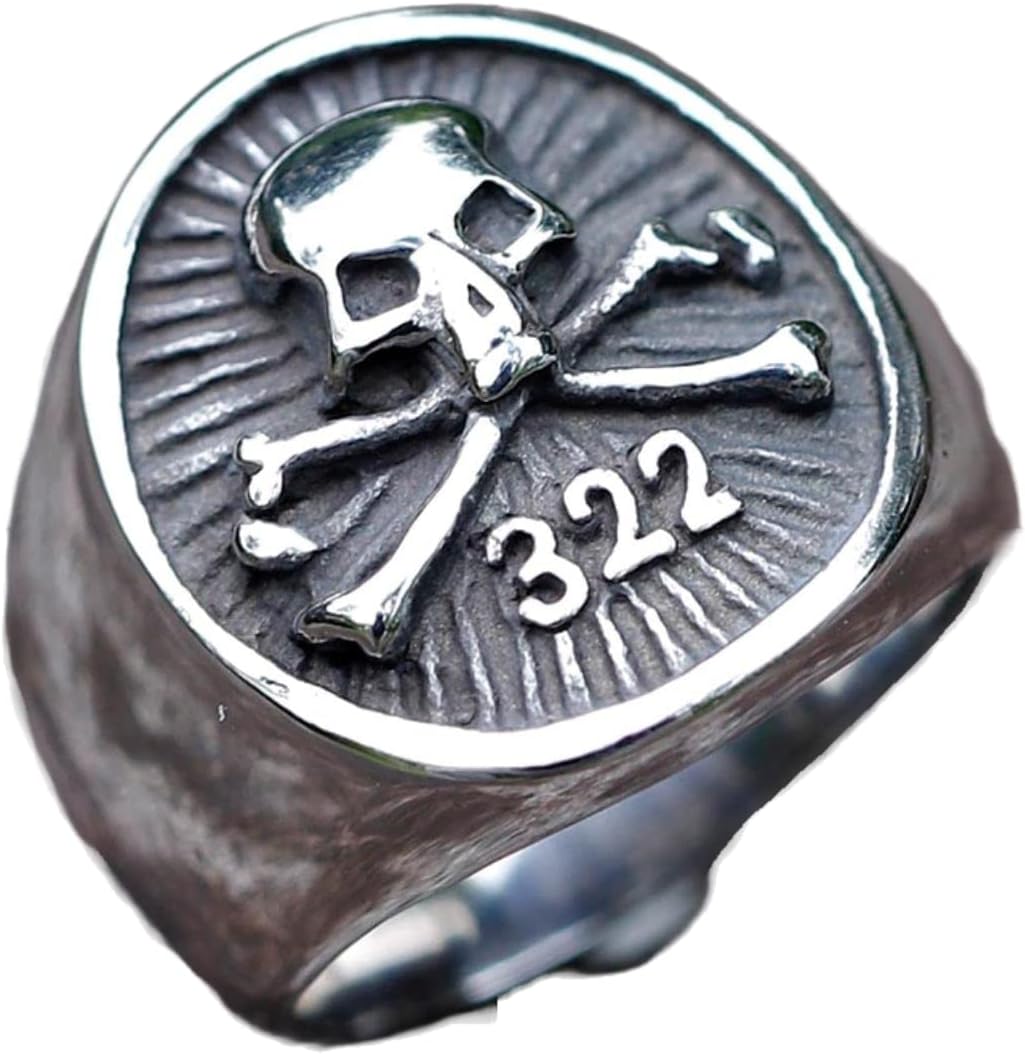 New Men's Rings Calvarium Skull Ring with 322 Number Gothic Fashion Jewelry Gift