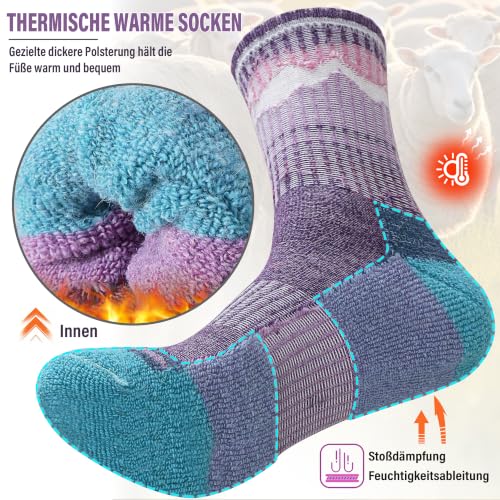 Sandsuced Merino Damen Wandersocken 5er-Pack (36-42) – Bild 3