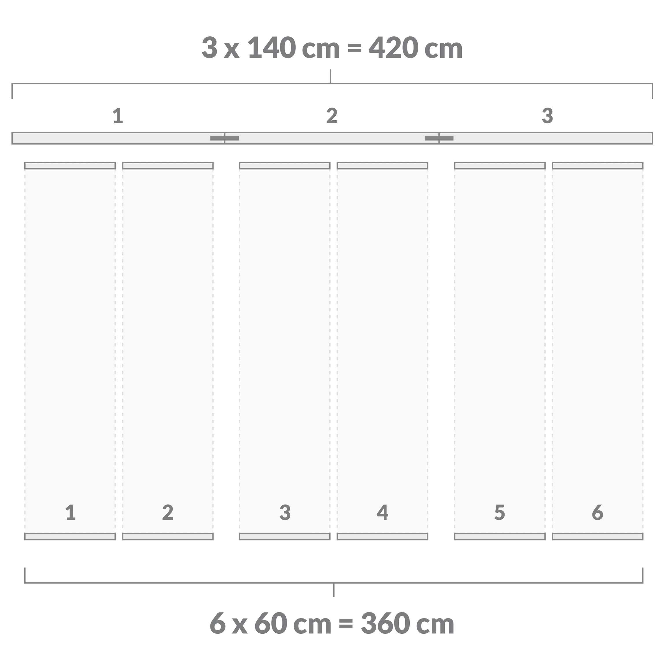 Kit de rails pour panneaux en tissu avec auto-agrippant, montage au plafond - 3 voies, support mural + bande auto-agrippante, aluminium, kit de 3 rails et 6 supports pour panneaux en tissu de 60 cm