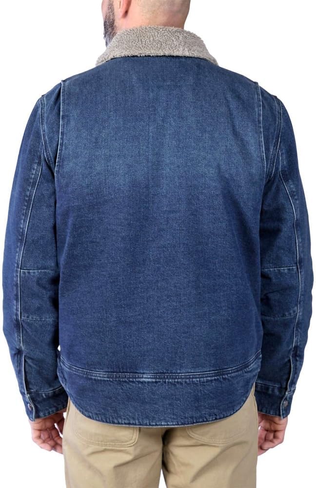 Carhartt Mens Relaxed Fit Denim Sherpa-lined Jacket - Image 2
