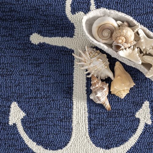 nuLOOM Hand Hooked Despina Indoor/ Outdoor Accent Rug, 2x3, Navy - Image 9