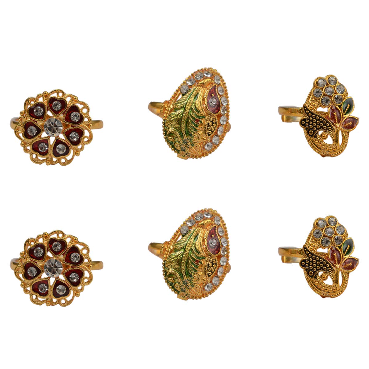 Taj Pearl & Arts Womens Traditional 3 Pairs Toe Rings (B08SK51YJG) Amazon Price History, Amazon Price Tracker