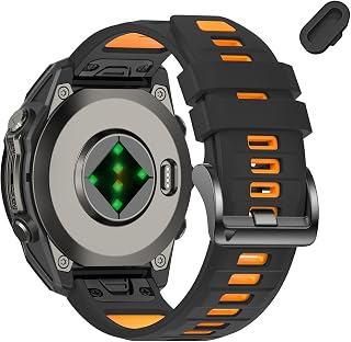 26mm Watchbands Compatible With Garmin Fenix 8 Pro/Quatix 8 51mm/Fenix 7X Pro/7X/6X Pro/6X/5X Plus/5X/3 HR,Silicone Quick-Fit Strap for tactix 8 51mm/7 pro/Enduro 3 2/Descent Mk3i-51mm/Mk2i