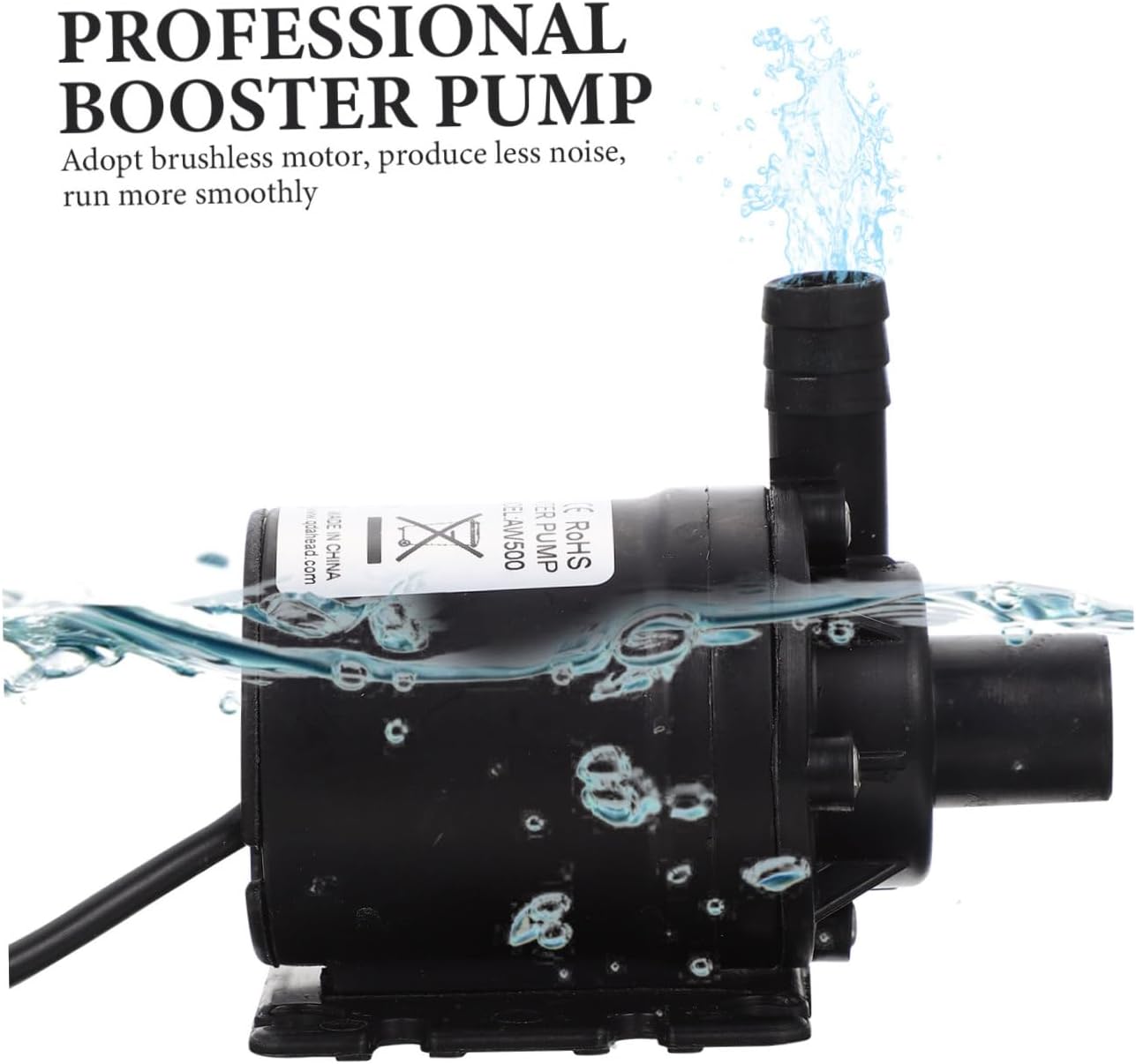 Mipcase Solar Booster Pump Silent Submersible Water Pump for Household Circulation and High-temperature Resistant for Home Showers and Fountains