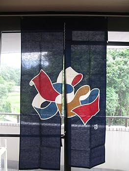 Amazon.co.jp: 芹沢銈介 模様 暖簾 御のれん 縄のれん 縦148