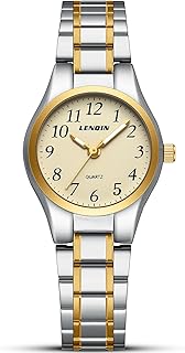 LN LENQIN Watches for Women Easy Read Waterproof Ladies Watches Quartz Wrist Watch with Stainless Steel Band