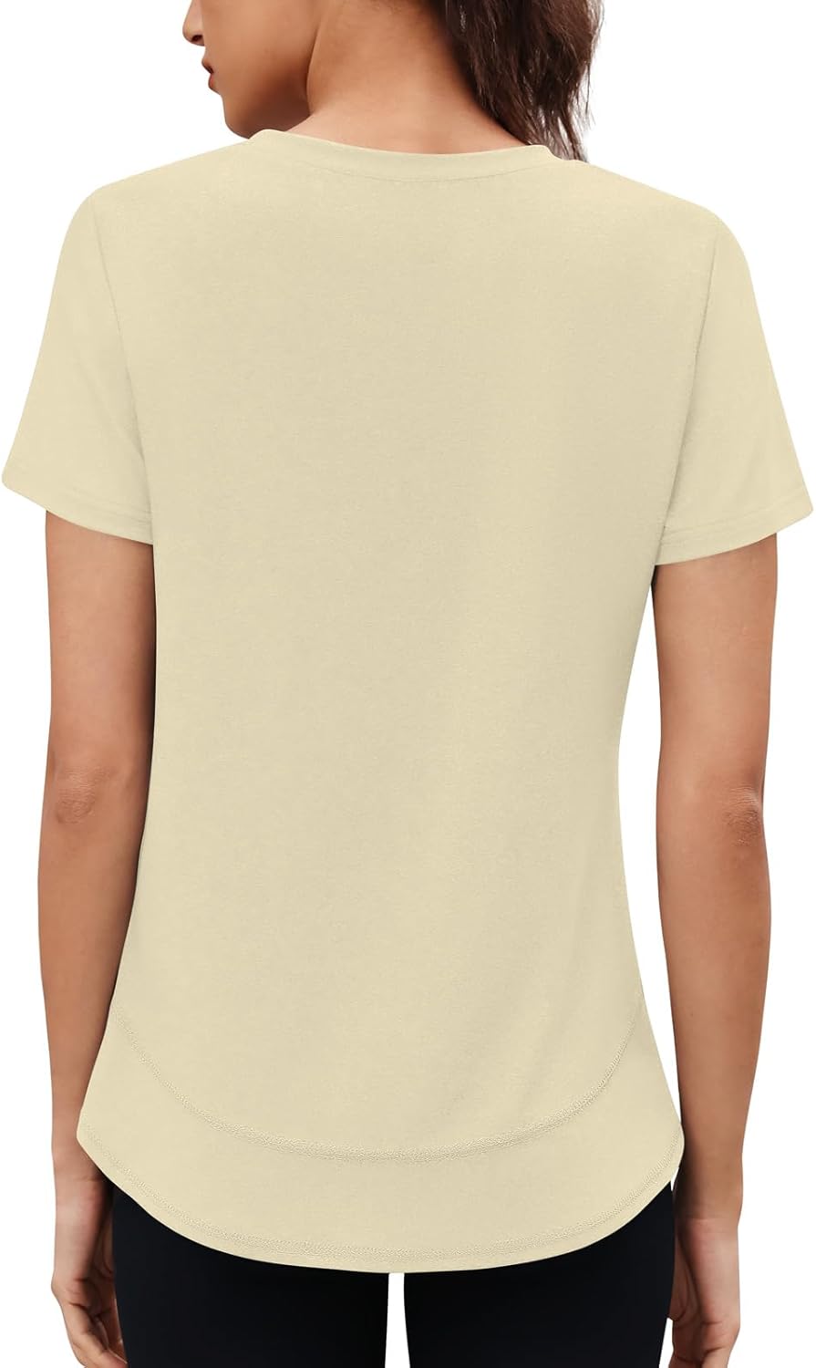 Womens Workout Tops Short Sleeve Crewneck Sports Yoga Running Shirts Quick Dry Outfits S-3XL - Image 6