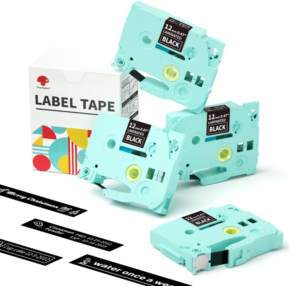 Amazon.com: Label Maker Tape- Phomemo P3200 Laminated Labels, White on ...