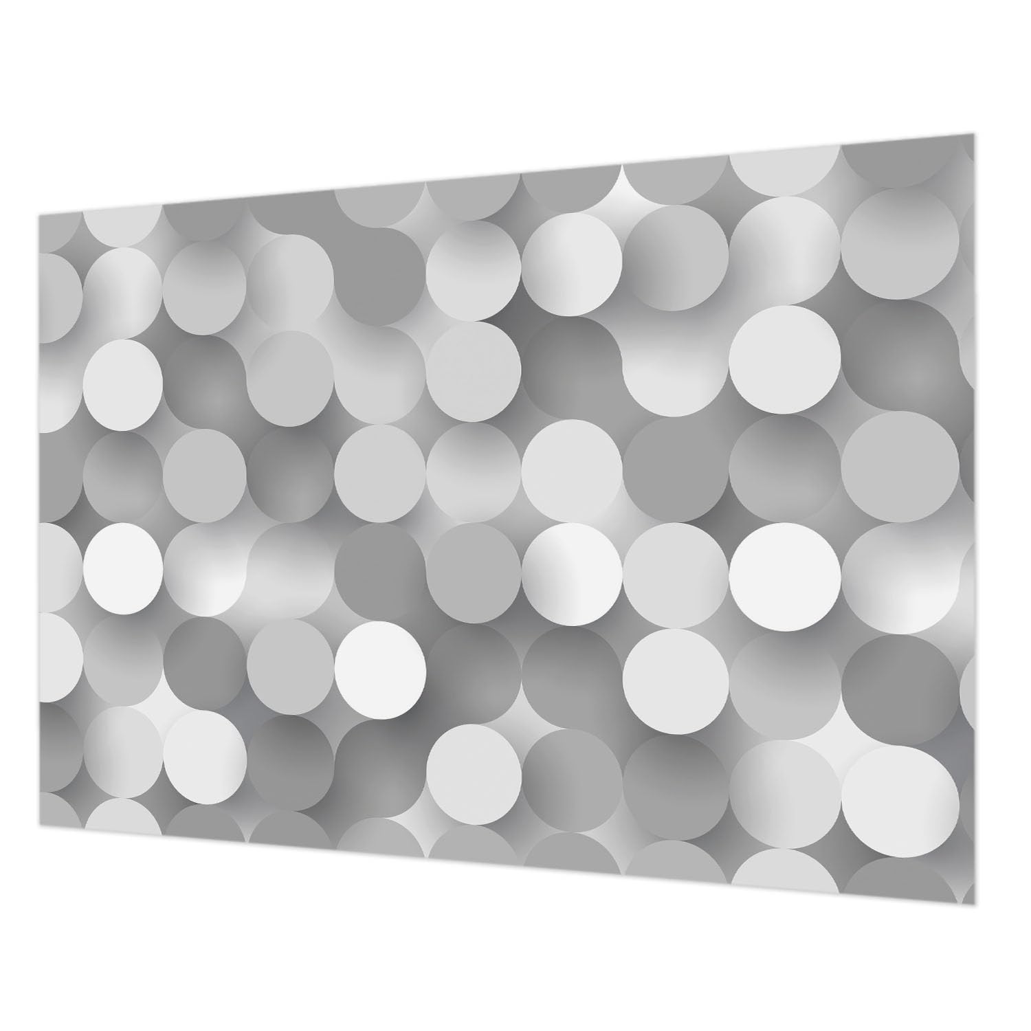 Papier peint intissé cercles gris 312x219 cm à impression haute qualité