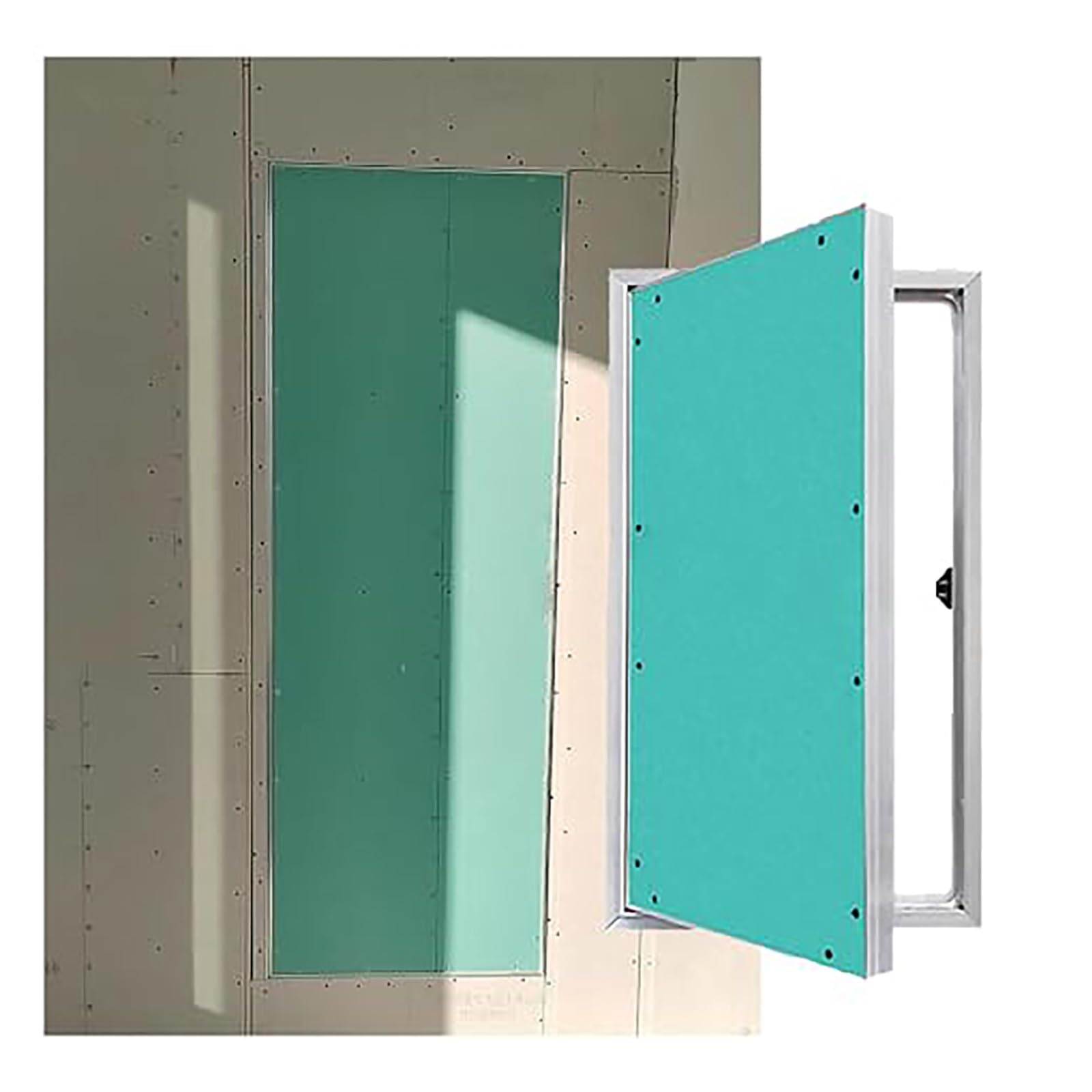 HOFUNTRE Sheetrock Access Panel, Paintable, Aluminum Frame, Multi Function Inspection Door, for Wall Ceiling, Home Office, Garage(600x600mm/24x24in)