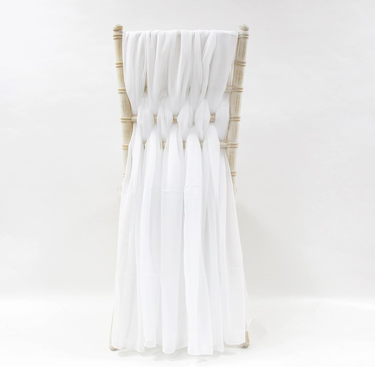 Chiffon Drape Weave Set of 5 Chiavari Chair Draping Covers Vertical