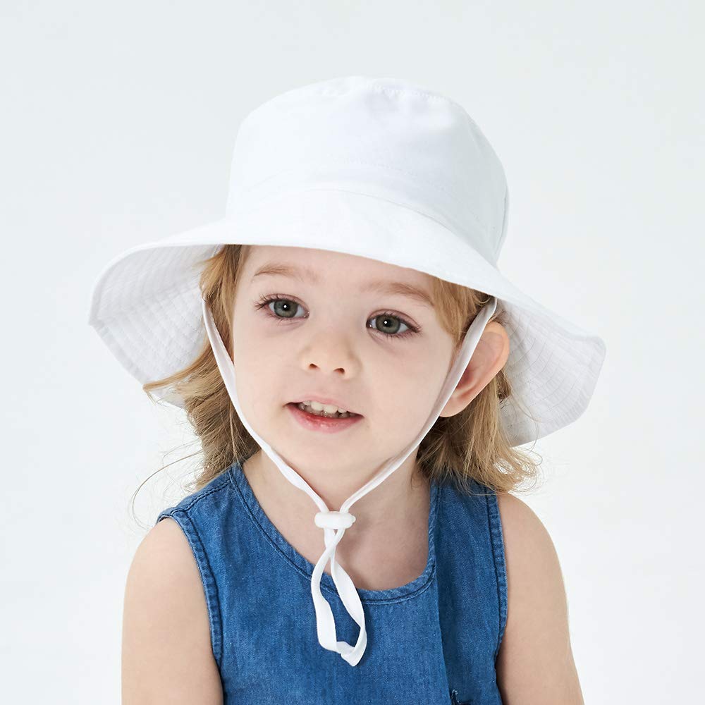 DRESHOW Baby Sun Hat Toddler Sun Protection Animal Cap Unisex Summer Bucket Hat with Chin Strap UPF 50+ — view 6