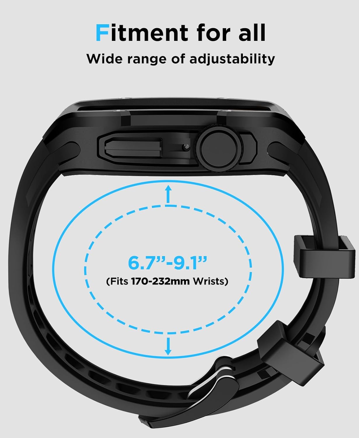 316L Stainless Steel Case with Band for Apple Watch Series 10 46mm, Luxury Rugged Military Protective Metal Cover Tactical Heavy Duty Protection Strap