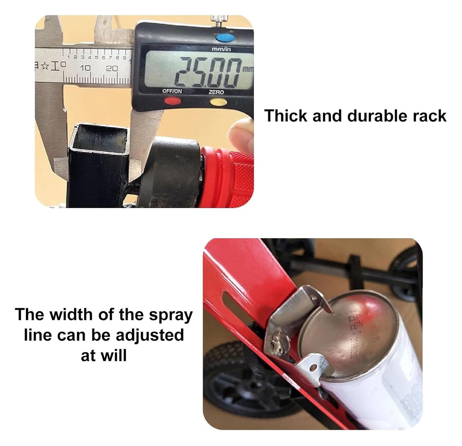 Macchina per La Marcatura di Linee con Trasferimento A Ruota, Marcatore di Linee con Vernice Spray per Scuole, Sport, Garage, Disegna Linee Rette/Curve/Cerchi