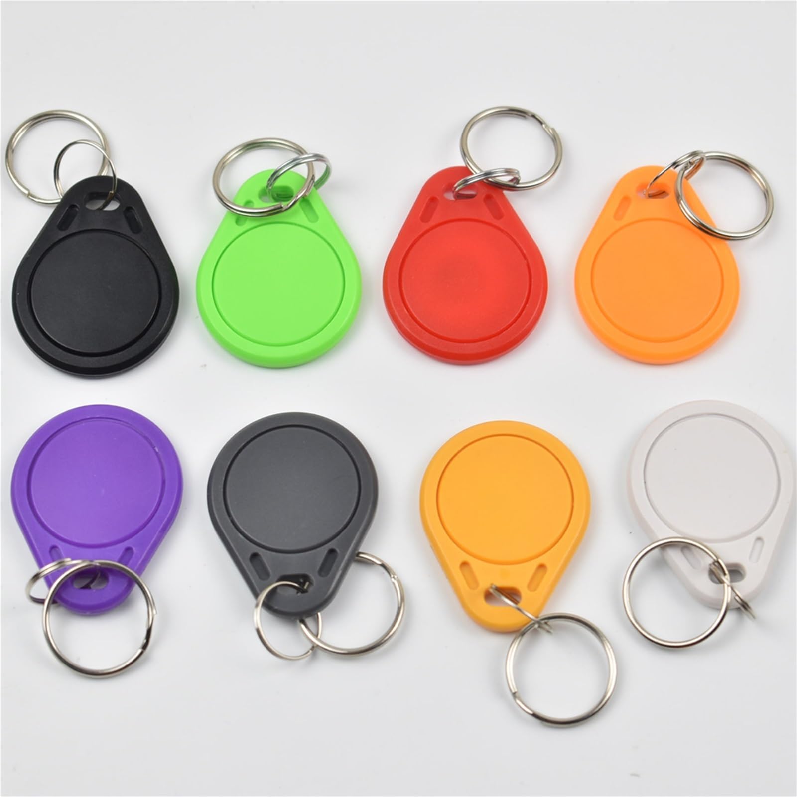 50pcs/Lot 125Khz Proximity RFID EM4305 Smart Card Read and Rewriteable Token Keyfobs Keychains Access Control Tag(Yellow)
