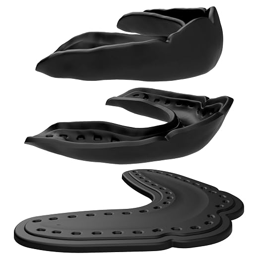 Shock Doctor Slim Mouthguard 2.4mm Thin Mouth Guard. Microfit for Football, Hockey, Lacrosse, Baseball, Softball, Basketball and More. Youth and Adults. Also for Night Guard Teeth Grinding