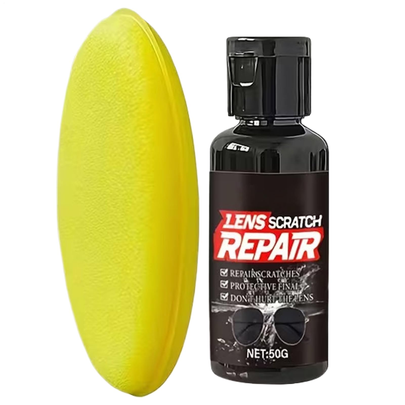 Eliminador de arañazos para gafas – 30 g cera líquida para gafas | cera de reparación con antiarañazos, para lentes, visera, casco, gafas, cámara