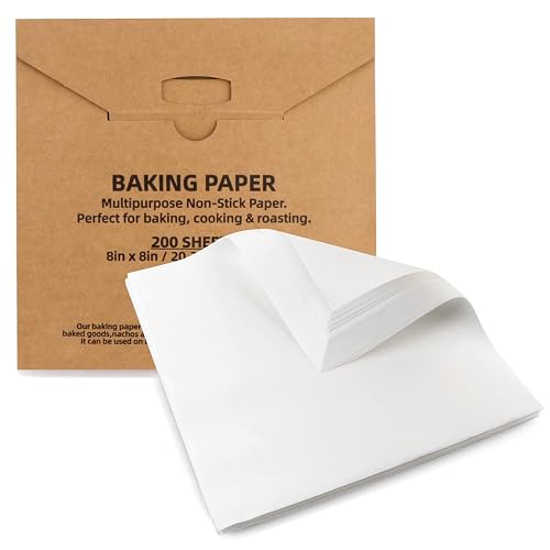 Tikxlafe 200 Pcs 8x8 Inch Parchment Paper Sheets