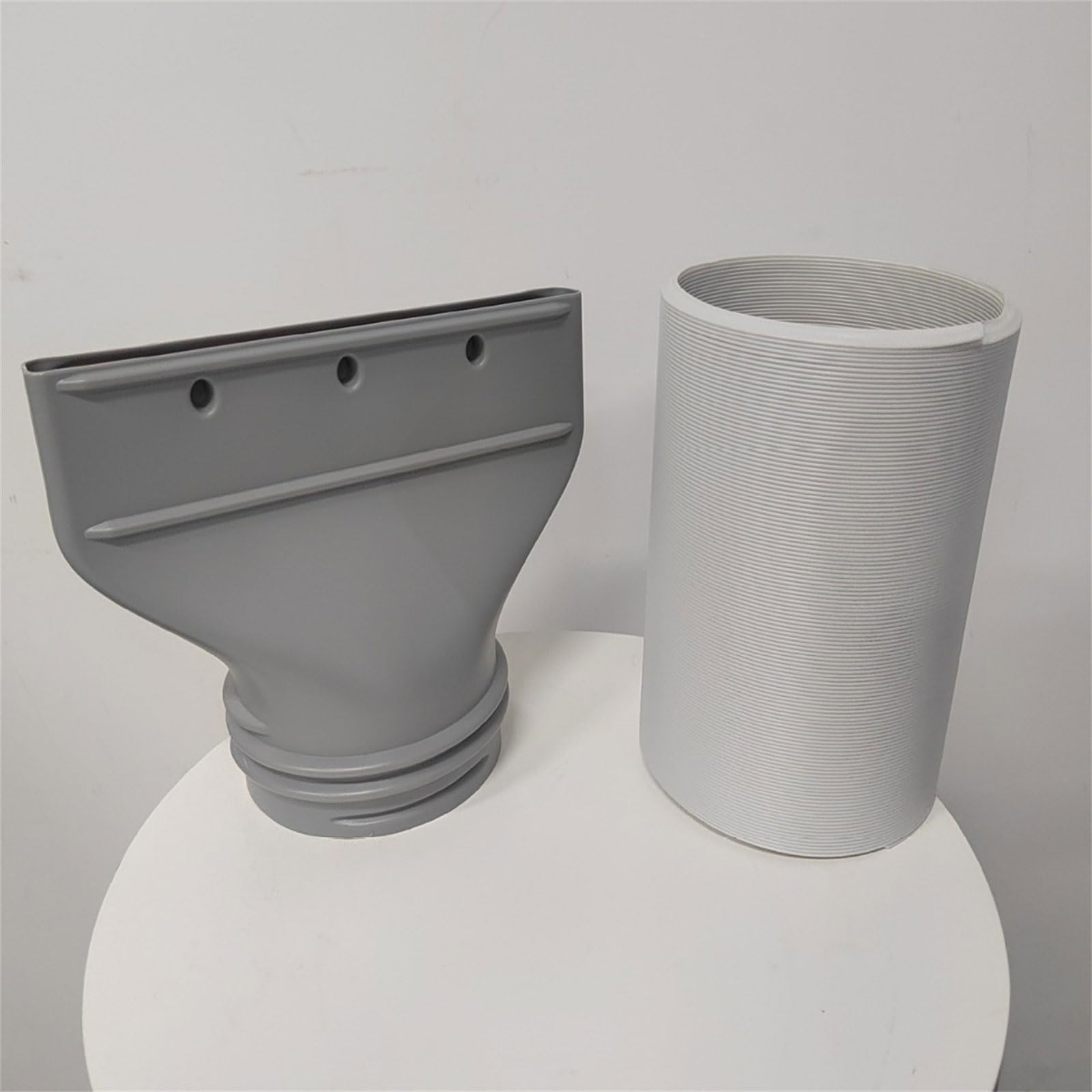 1. Conector de manguera de escape de CA ABS flexible para unidades de aire acondicionado portátiles, adaptador de ventilación plano para aire acondicionado portátil