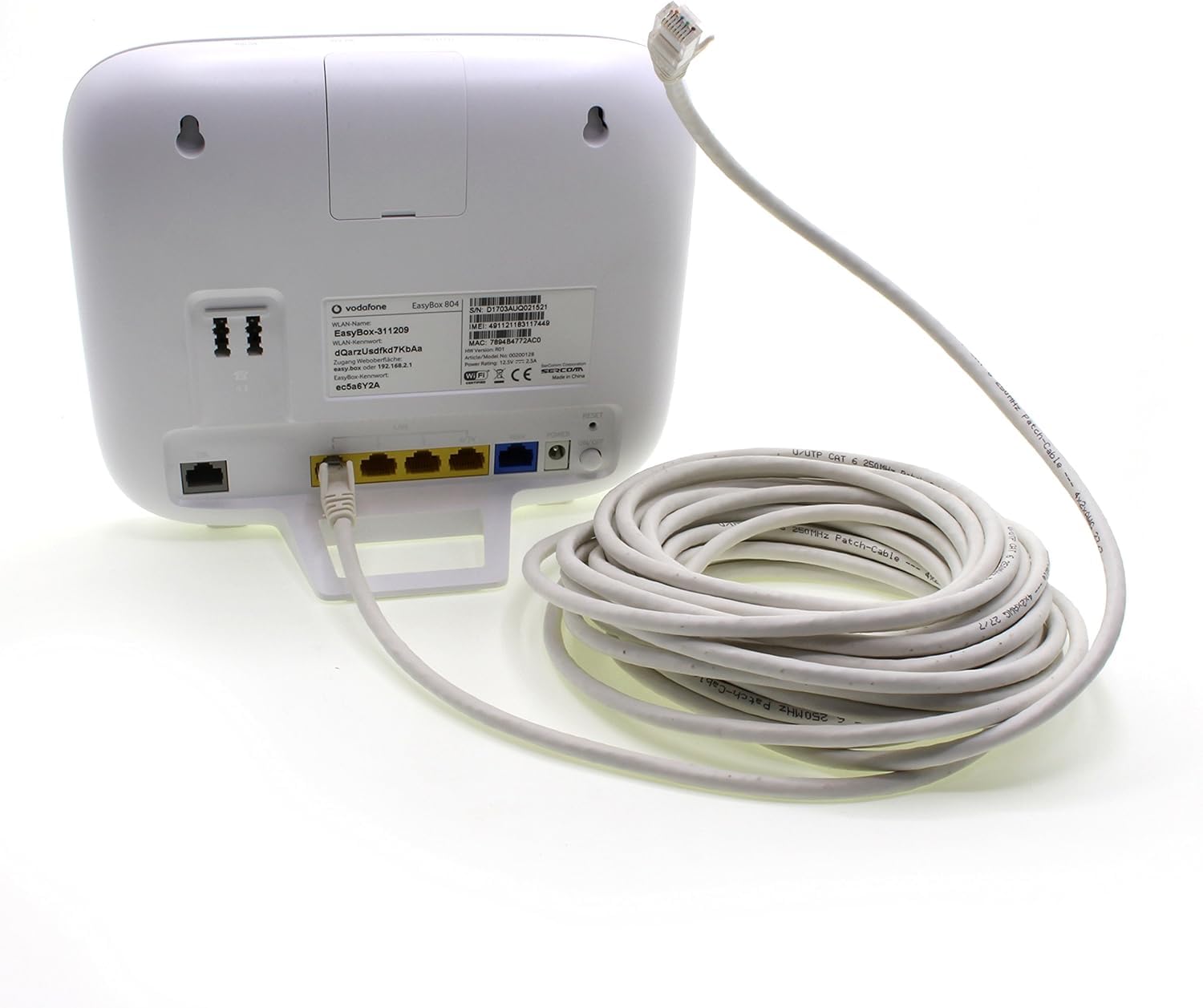 2m - blanco - 10 piezas - Cable de red Ethernet con conectores RJ45 CAT6 CAT 6 Cat.6 1000 Mbit/s