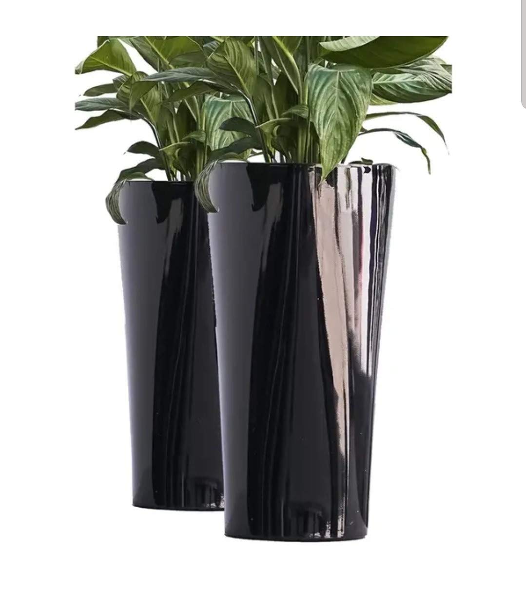 VIMAL Polypropylene Triangular Plant Pot for Indoor and Outdoor Plants Sturdy and Durable Decorative Plastic Pot for Living Room, Balcony and Home Decor - Black (B08GM3F39F) Amazon Price History, Amazon Price Tracker