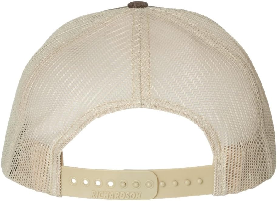 Peterbilt Truck Logo Laser Engraved Leather Patch Richardson 112 Snapback Trucker Hat Cap