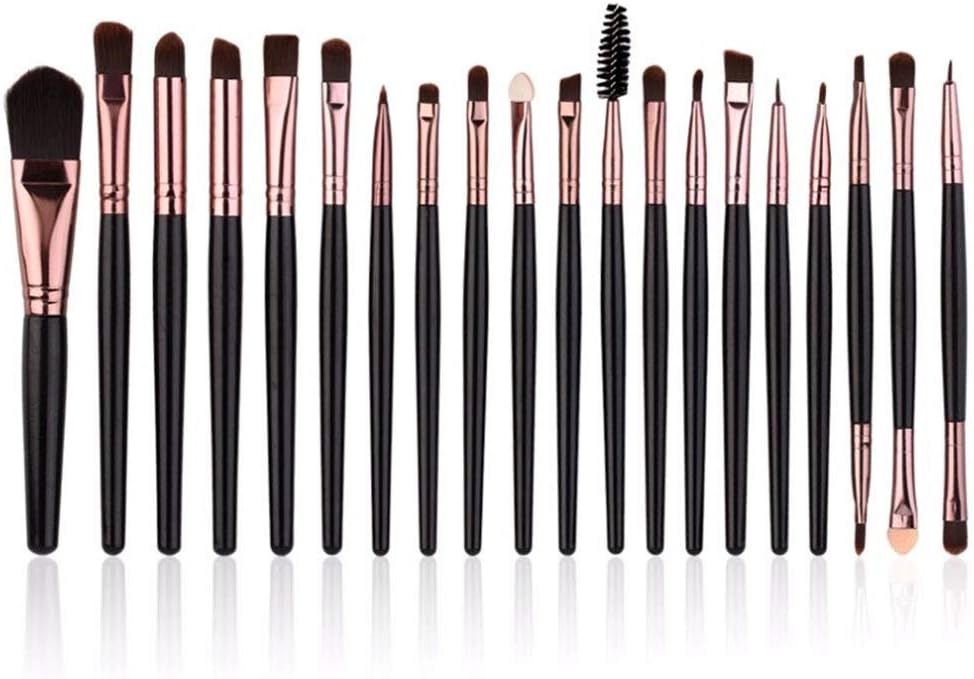 Makeup Brush Set 15 PCs Professional Makeup Brush Set with Case Foundation Brushes Face Powder Brush Eyeshadow Brushes Kit (Rose Golden)