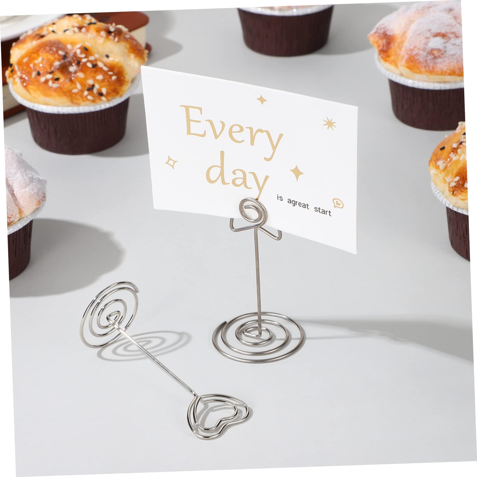 Tofficu 60piezas Soporte para Tarjetas De Mesa Forma De y De Clips para Menús y Tarjetas De Felicitación para Bodas Decorativos