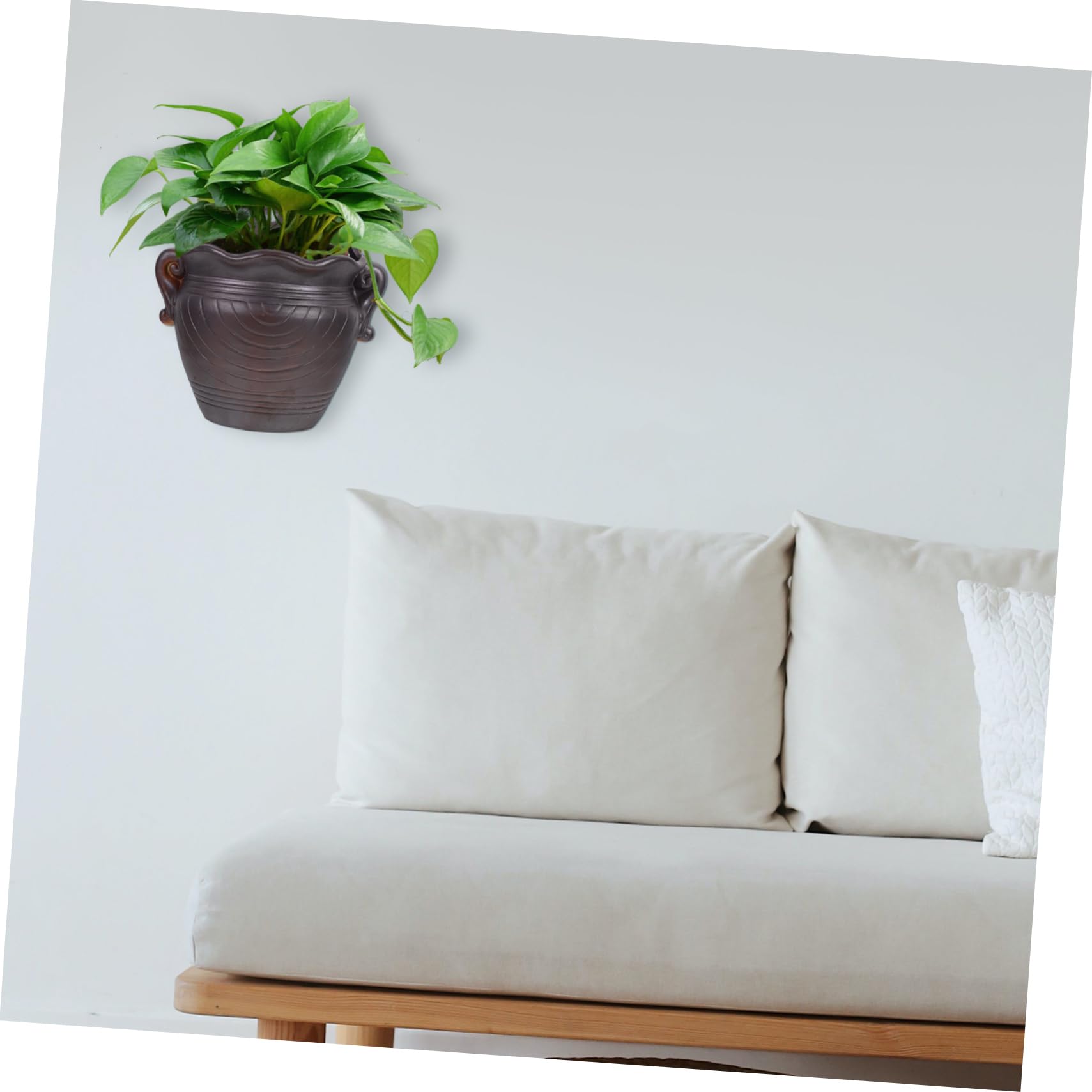 Happyyami Vintage Wandblumentopf Aus Keramik Hängender Übertopf Für Sukkulenten Dekoratives Pflanzgefäß Zum Aufhängen Wand Für Kleine Zimmerpflanzen Garten Und Balkon