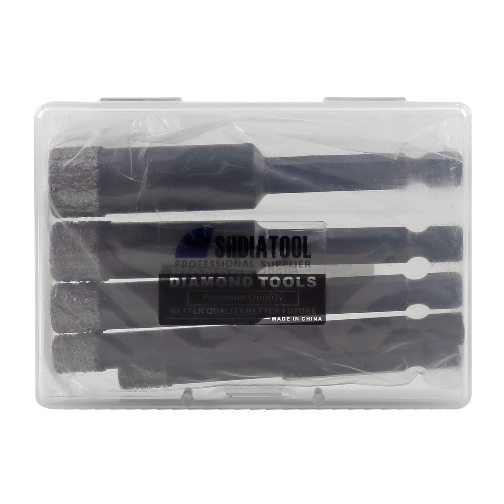 Shdiatool - Punte diamantate a secco, 5 pezzi, 12 mm, per piastrelle in porcellana, marmo e granito