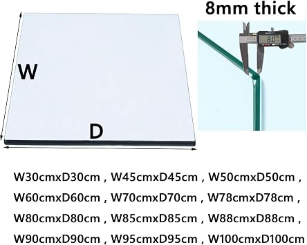 Rectangle/Square Glass Table Top - Tempered - 8mm Thick - Flat Polished Glass, Tempered Glass Table Top Replacement Thickened Table Surface, Long Lasting Clear Glass(30x30cm)