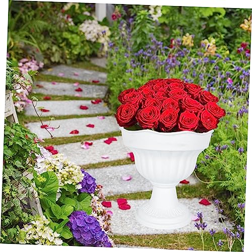 Pot de fleurs rétro résistant en plastique pour décoration de porte extérieure - 3